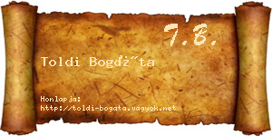 Toldi Bogáta névjegykártya